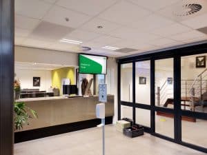 Narrowcasting bij de receptie