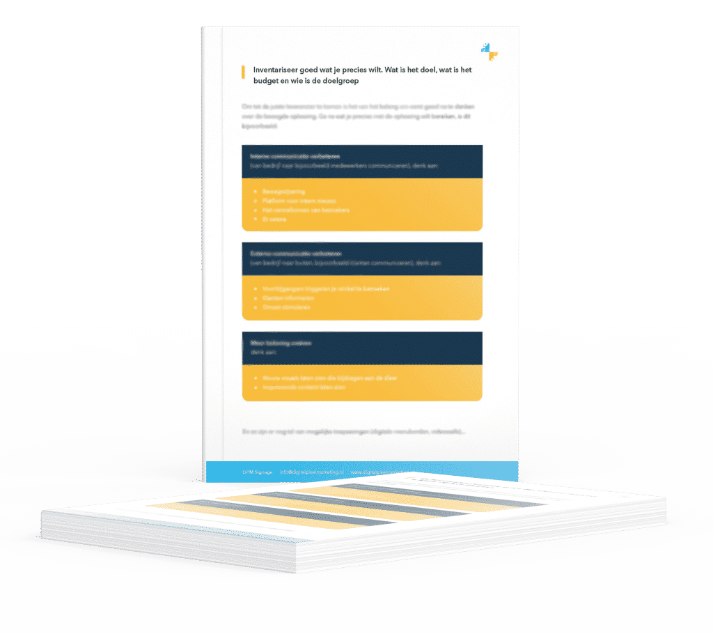 Gratis e-book: tips over de aanschaf van narrowcasting