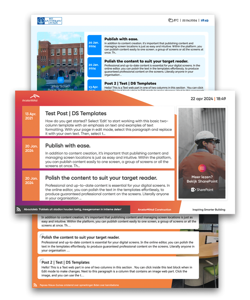 SharePoint koppeling | DPM Signage