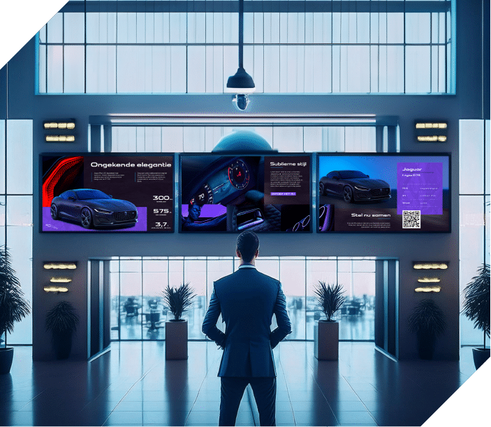 Automotive videowall DPM Signage narrowcasting digital signage