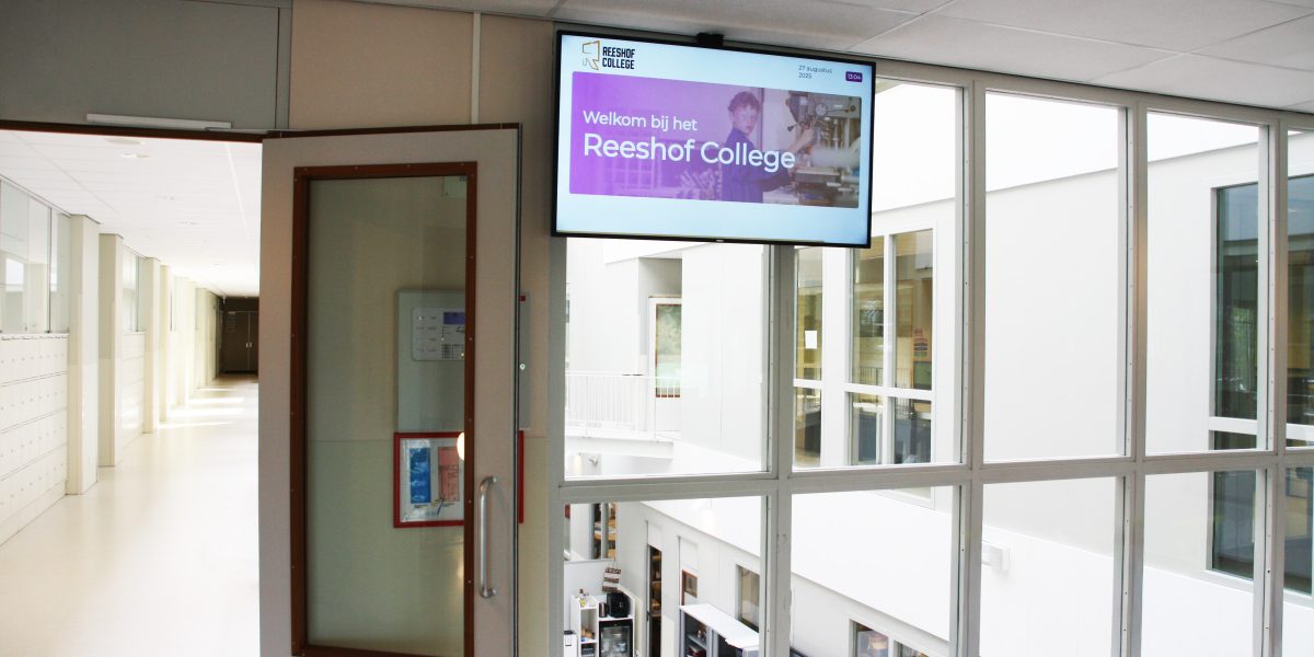 Narrowcasting Reeshof College receptie