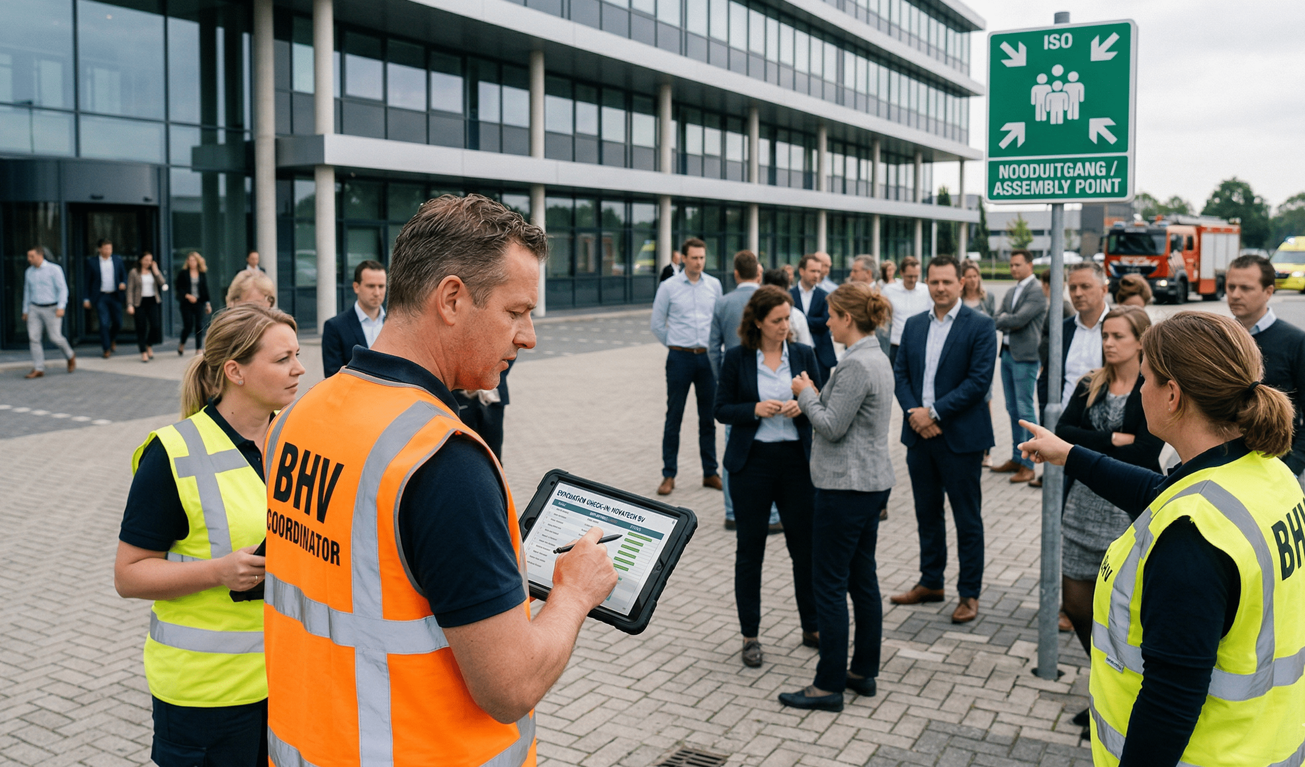 BHV calamiteiten overzicht op digitaal scherm