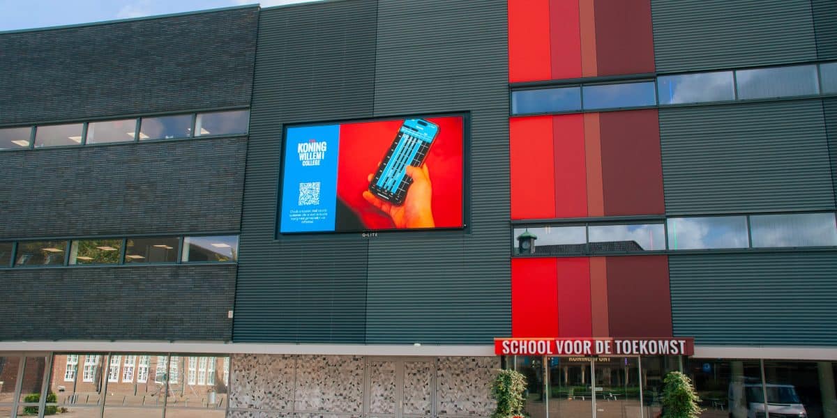 DPM Signage narrowcasting scherm bij klant